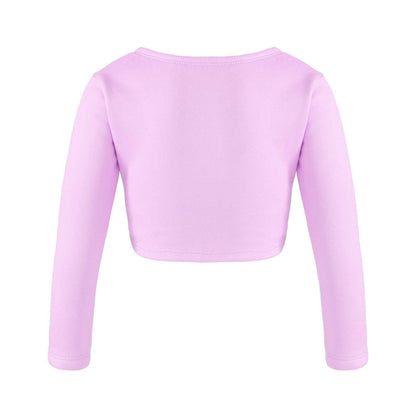 Girls Long Sleeve Wrap Crop Top (Age 5-16YRS)