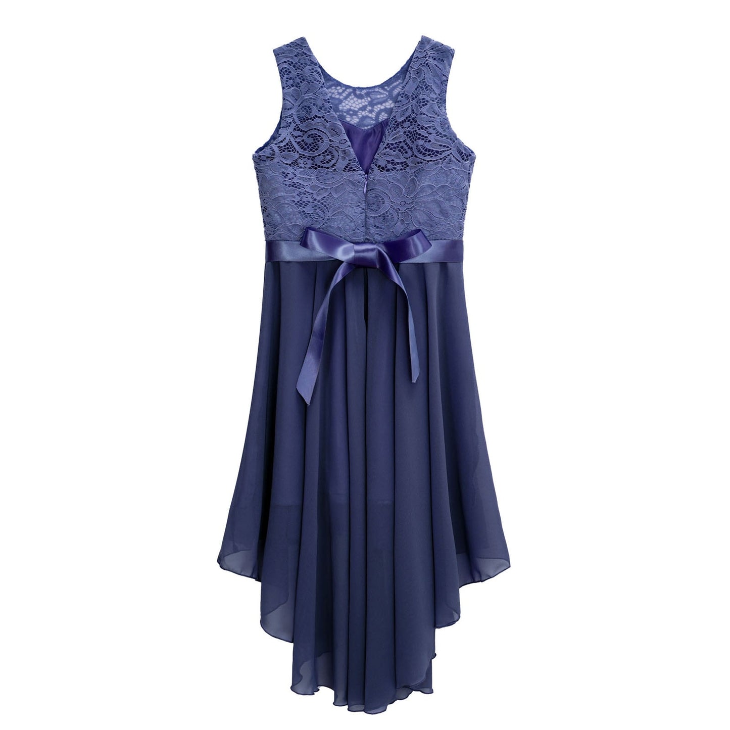 Girls Lace Floaty Dipped Hem Dress (Age 6-16 Years)