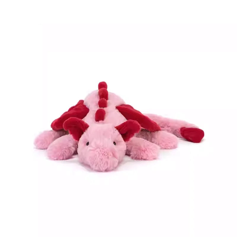 Jellycat‑Style Bunny & Crimson Dragon Rose Bouquet Plush Toy