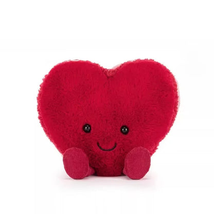 Jellycat‑Style Bunny & Crimson Dragon Rose Bouquet Plush Toy Red Macaron Heart