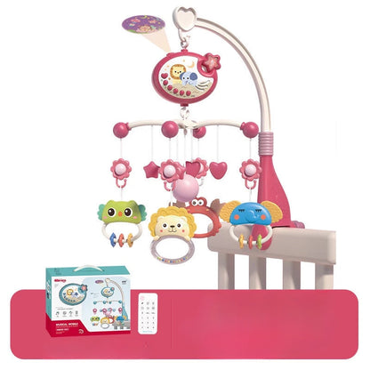 Musical Baby Crib Mobile with Lights Music Projection for Infants Remote Control Toy