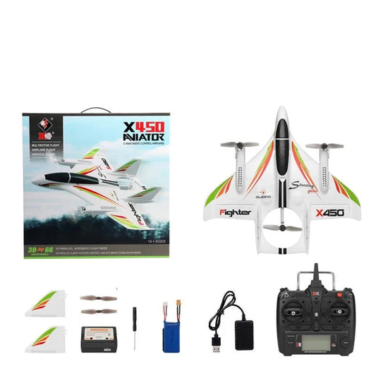 WLtoys XK X450 RC Toy Airplane Remote Control