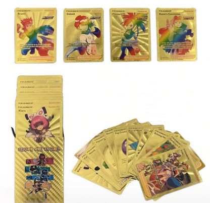 Pokémon Gold Foil Card Set – VMAX/GX/EX (55–110PCS) | Charizard, Pikachu, Arceus Multicolor 55 Pieces Of Trainer
