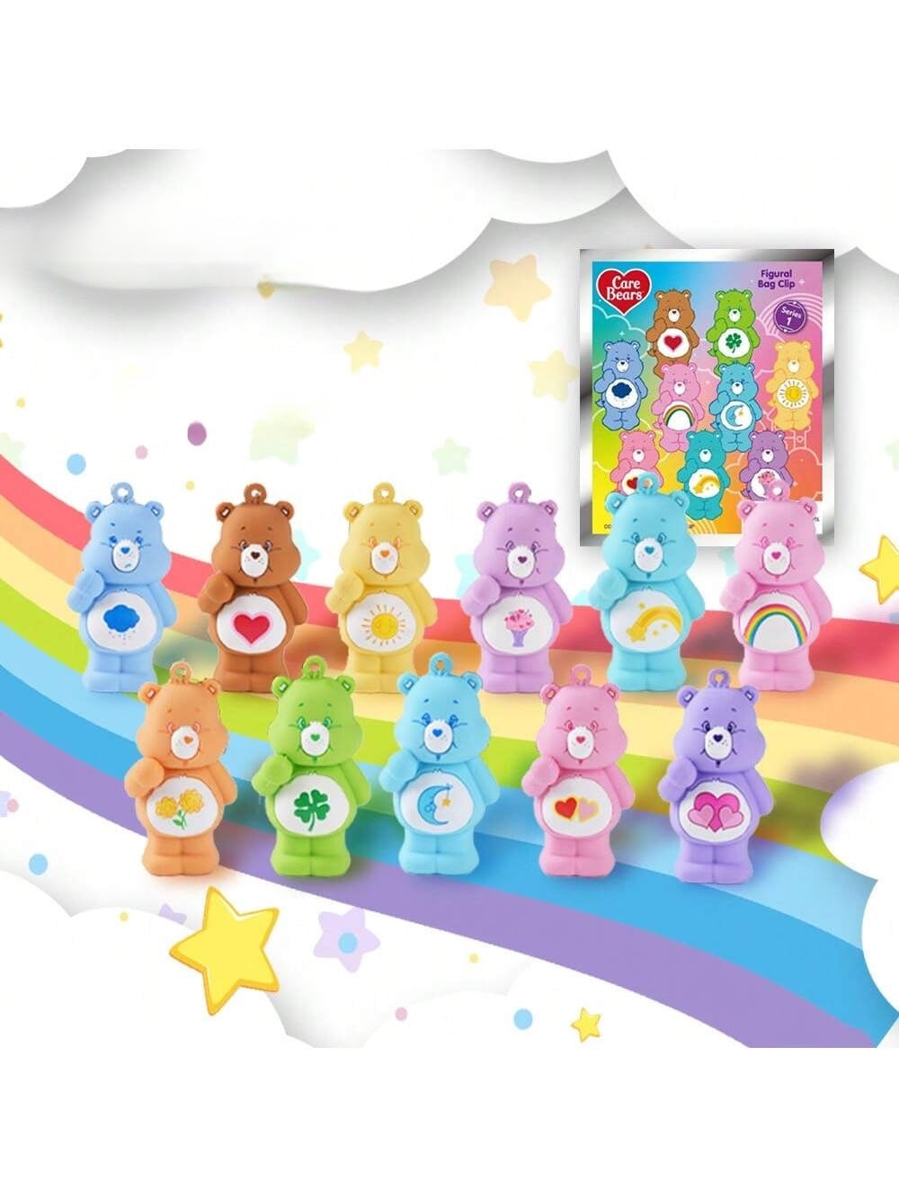 Care Bears 3D Foam Bag Clips - Series 1 - Blind Box Multicolor 1 Pack