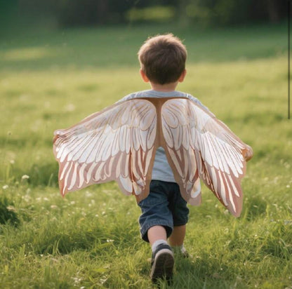 New Kids Fairy Costume Set With Butterfly Wing Cloak & Mask, Cute Butterfly Dress-Up Cloak Suitable For Outdoor Play, Great Valentine's Day And New Year Gift Red SP43-5