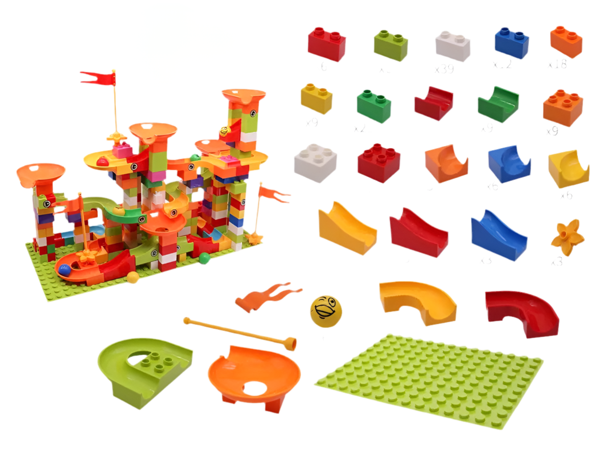 Large DIY Marble Run Track - 74-296 PCS