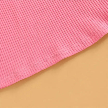Girls Pink “Babe” Ribbed Dress (Age 24M-6YRS)