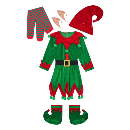 Kids Christmas Elf Costume (Age 3-18YRS)