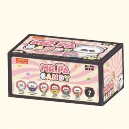 Genuine Mr.Pa Candy Series Blind Box Little Panda Candy Vinyl Face Doll Bag Pendant Mystery Box Kawaii Collect Toy Girl'S Gift Fell set of 6pcs
