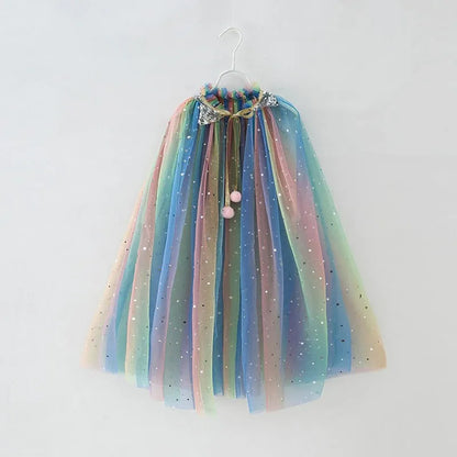 Girls Princess Sequin Dress Up Cape (24M-12 YRS) EL0320