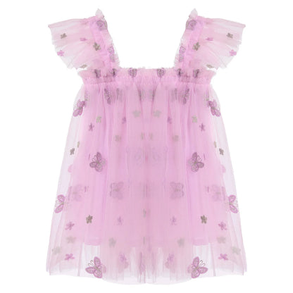 Girls Tulle Ruffled Butterfly Embroidery Dress (Age 12M-6 YRS)