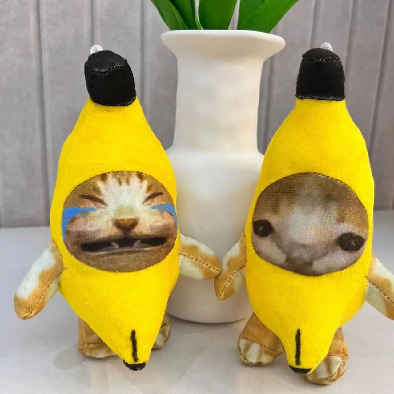 Crying Banana Cat Doll Key Chain - 18cm