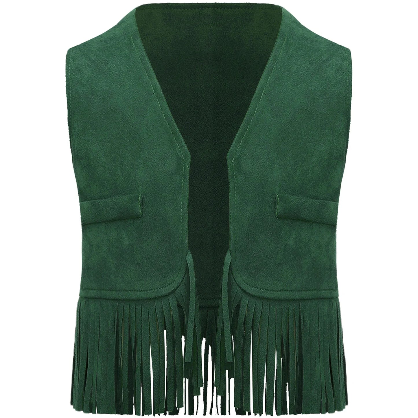 Baby Boys/Girls Western Cowboy Suede Tassels Vest (Age Newborn-24M)