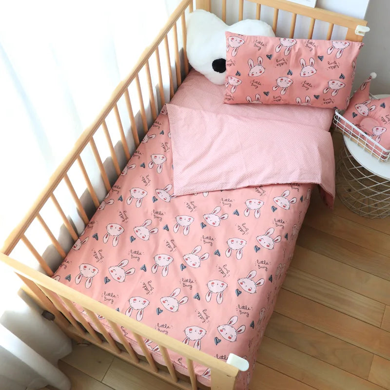 Baby Crib Bedding Pillowcase Duvet Cover & Sheet (3 Pack)