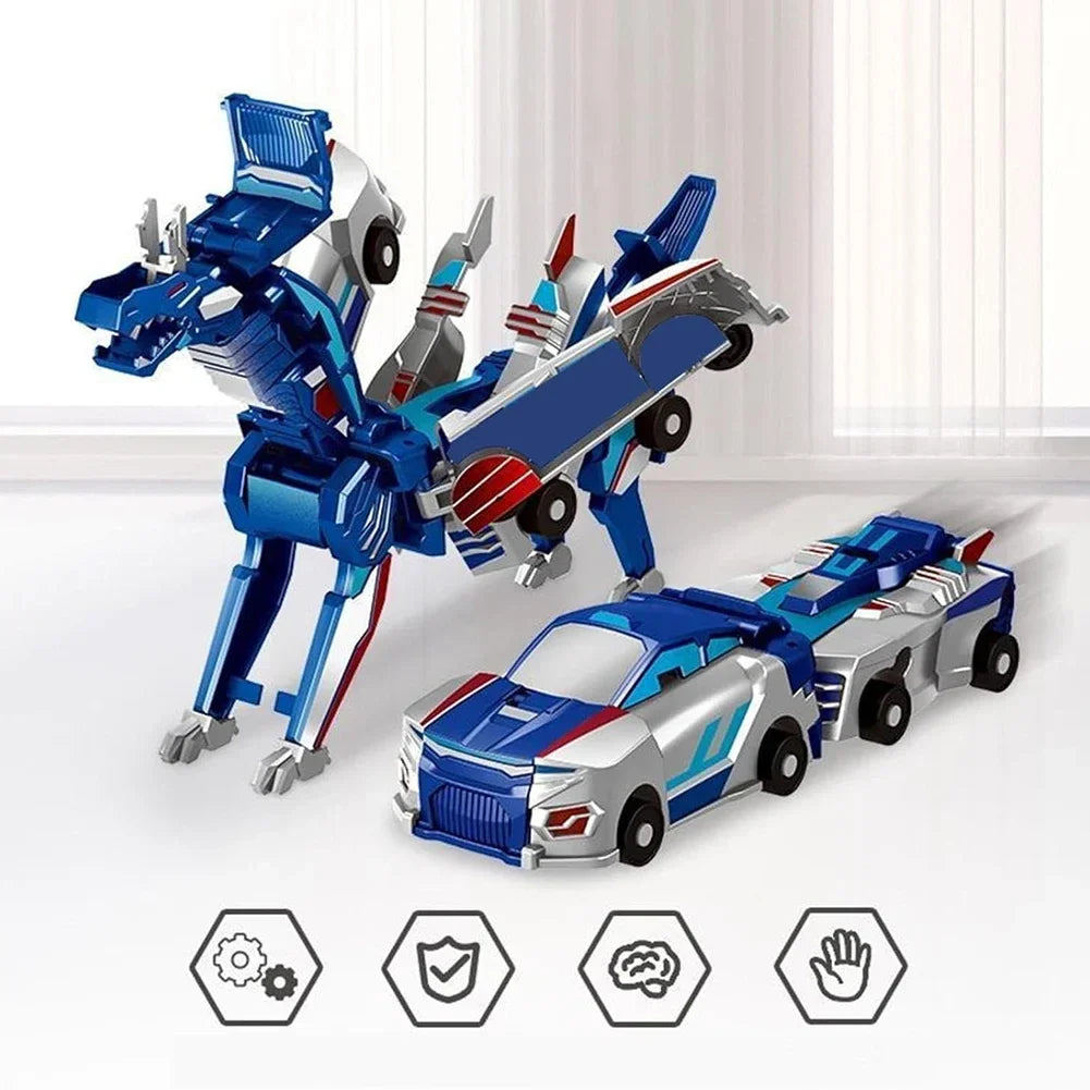 Unicorn Transformer Magic Car Toy â€“ 2-in-1 Magnetic Collision Vehicle | DIY Transforming Robot