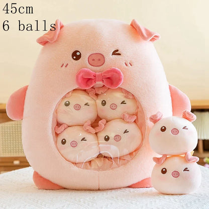 Plush Panda Koala Capybara Pudding Bag Stuffed Toy 35-50cm