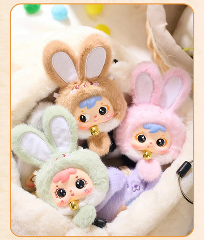 Samuel Mini Fortune Bunny & Baby Animals Blind Box - Cute Vinyl Plush Doll Bag Charm Set, Adorable Girl's Gift Collection
