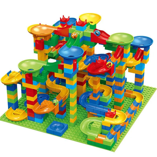 Marble Race Run Building Blocks Set - 168 Pieces