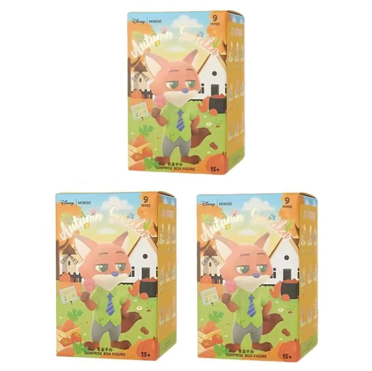 MINISO Disney Zootopia Autumn Garden Series Blind Box Figure Lucky Dip - 3 Boxes