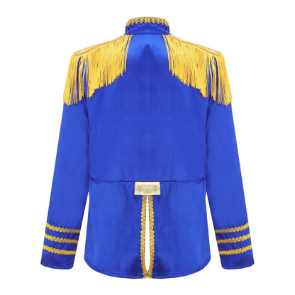 Girls 60s Retro Band Musician Costume Tassel Jacket (Age 6-16 YRS)