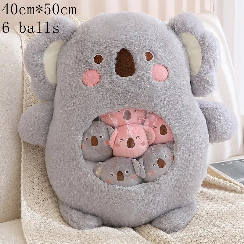 Plush Panda Koala Capybara Pudding Bag Stuffed Toy 35-50cm
