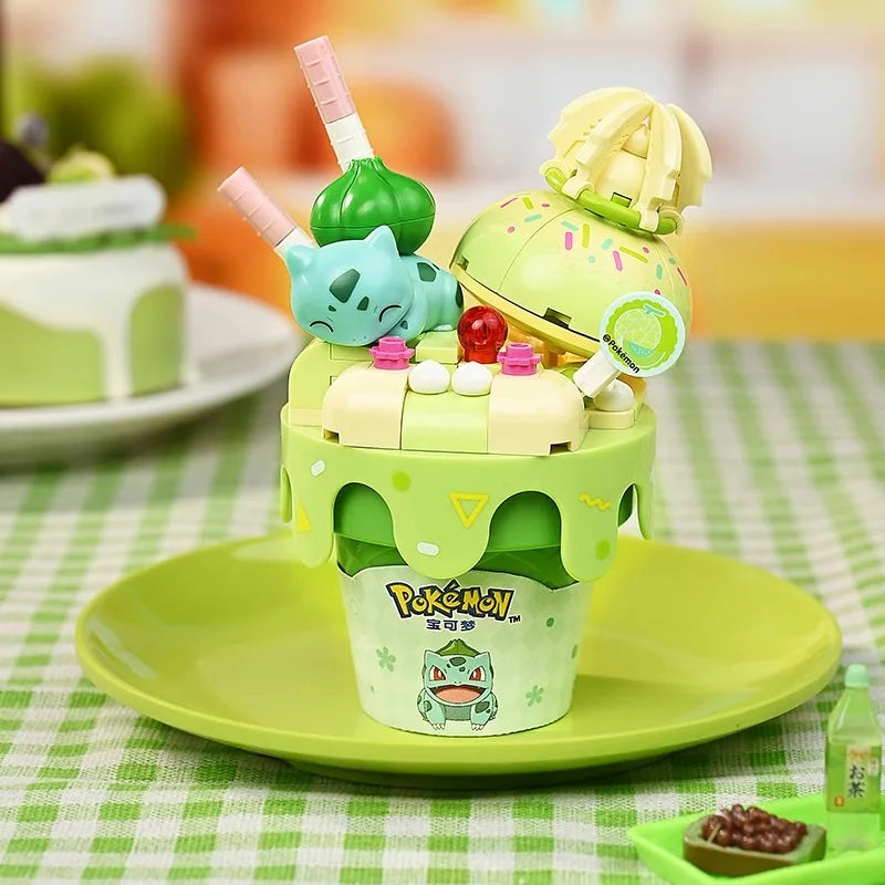 Pokémon Ice Cream Cone Building Block Toys Pikachu Jigglypuff Eevee
