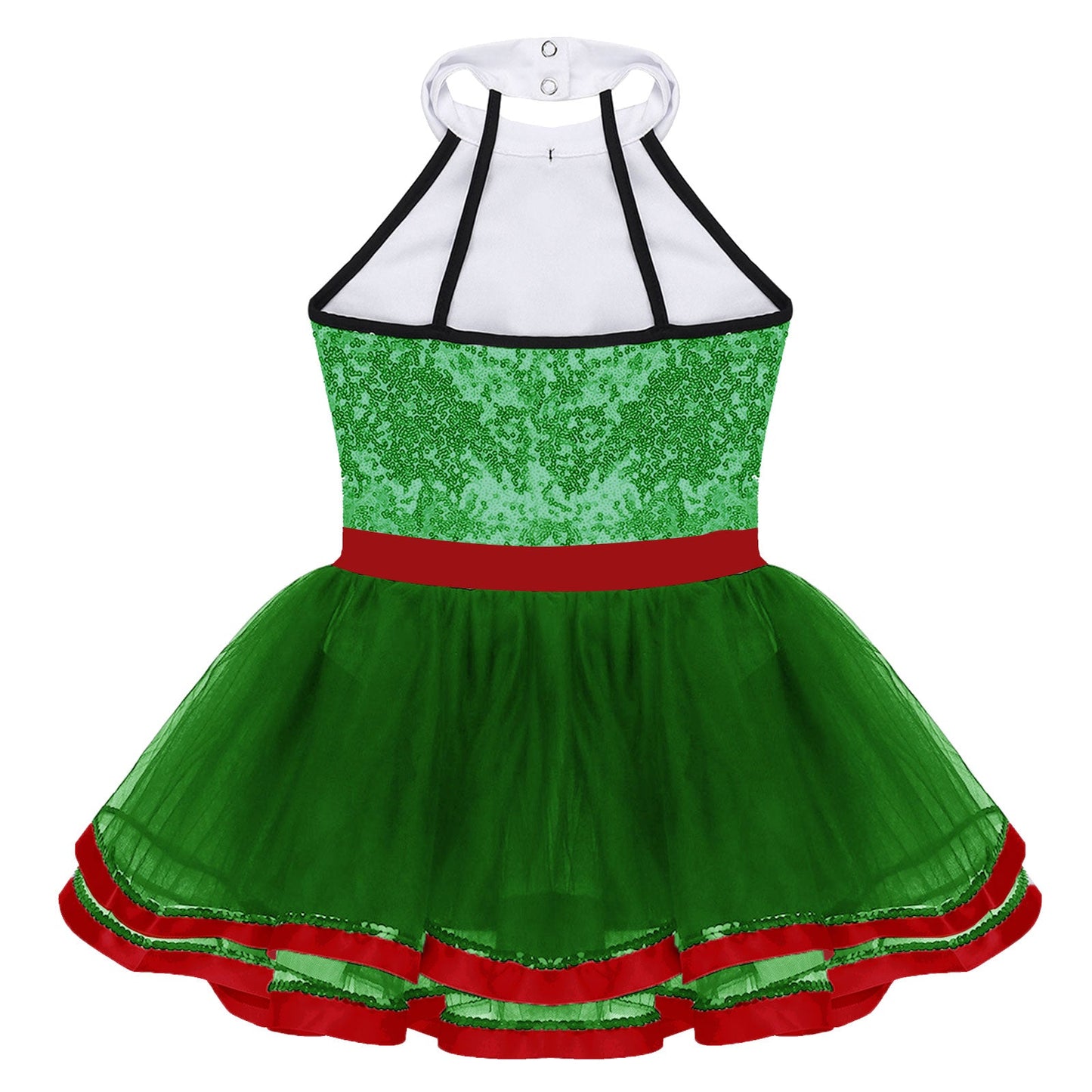 Girls Dance Sleeveless Sequin Leotard Dress (Age 4-14 YRS)