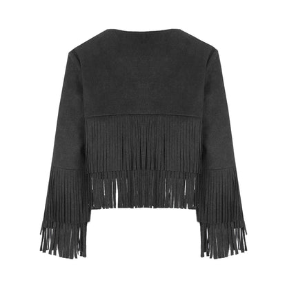 Kids Western Cowboy Cowgirl Costume Long Sleeve Tassels Fringe Jacket (Age 6-16YRS)