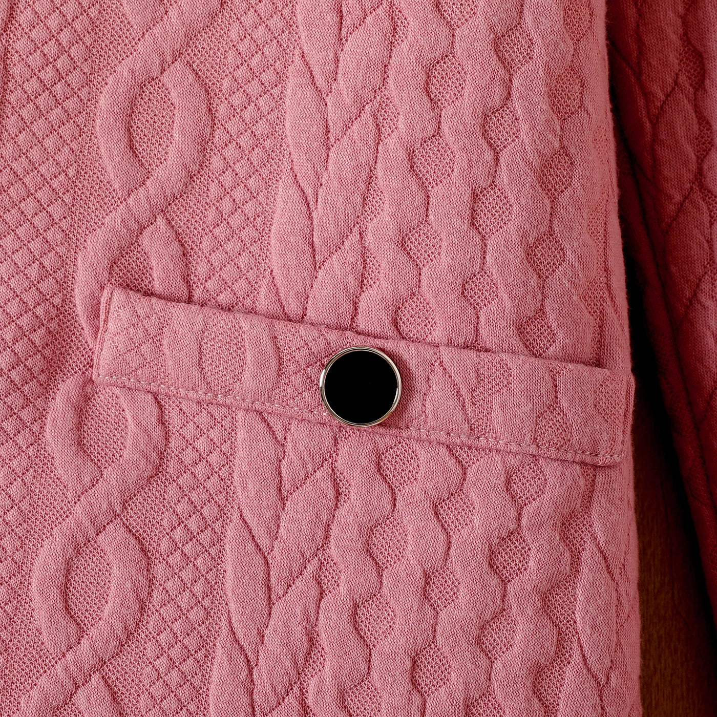 Girls Pink Cable Knit Bowknot Long-Sleeve Dress (Age 5-12YRS)