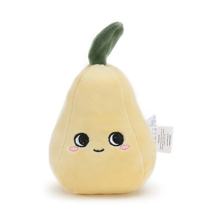 10CM Yellow Pear Plush Fruit And Vegetable Garden Series Yellow Pearl Stuffed Comfort Toys