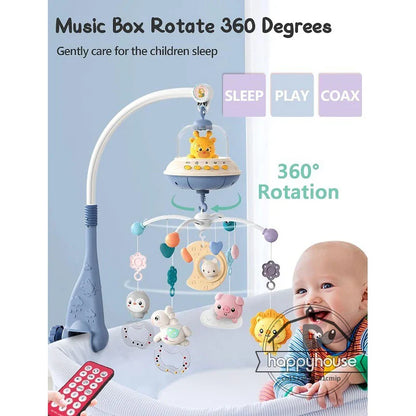 Musical Baby Crib Mobile with Lights Music Projection for Infants Remote Control Toy