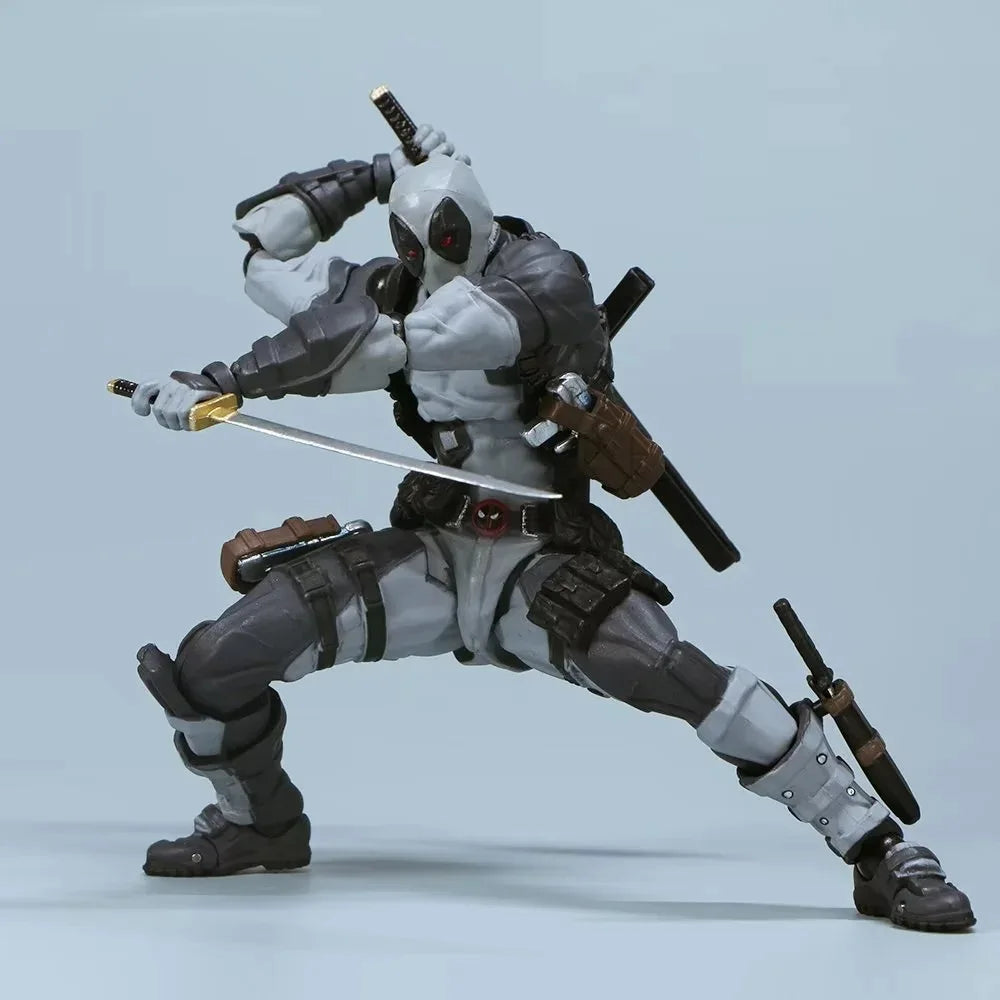 Deadpool 2.0 Grey Action Figure Movable Joints Toy