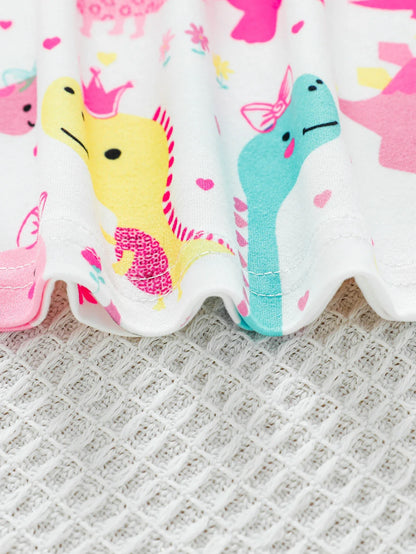 Girls Dinosaur Print Summer Dress (Age 3-7 YRS)
