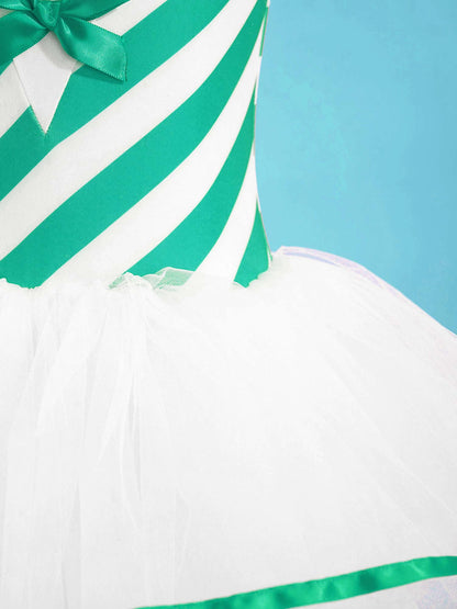 Girls Ballerina Fairy Prom Leotard Dress (Age 4-14 YRS)