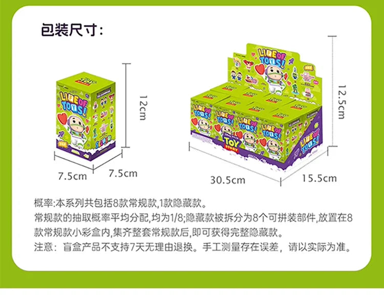 Original Miniso Disney Pixar Toy Story Lifeof Toys Series Mini Edition Doll Lovely Figure Blind Box Pendant Model Kids Toy Gift