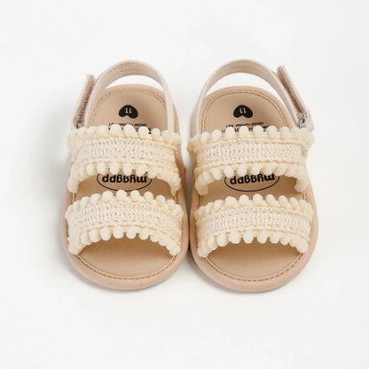 Baby Girl's Open Toes Sandals (Newborn-18M) Beige