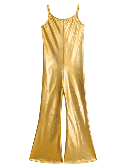 Girls Metallic Gymnastic Jumpsuit (Age 4-16YRS)