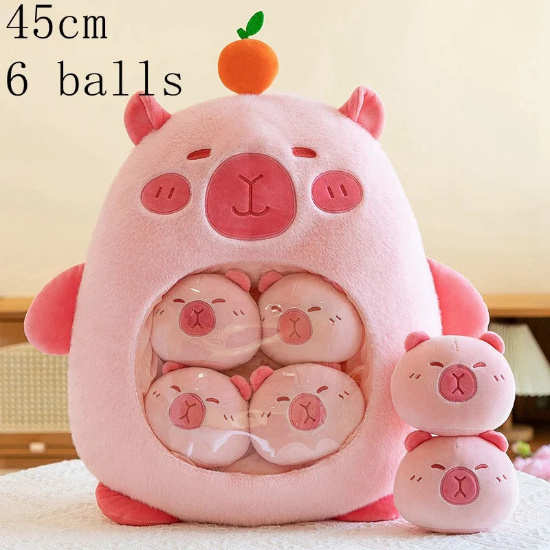 Plush Panda Koala Capybara Pudding Bag Stuffed Toy 35-50cm