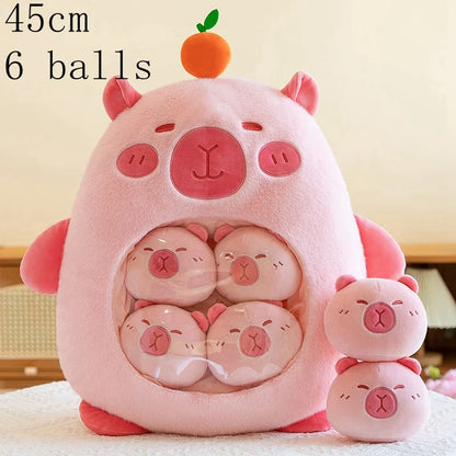 Plush Panda Koala Capybara Pudding Bag Stuffed Toy 35-50cm