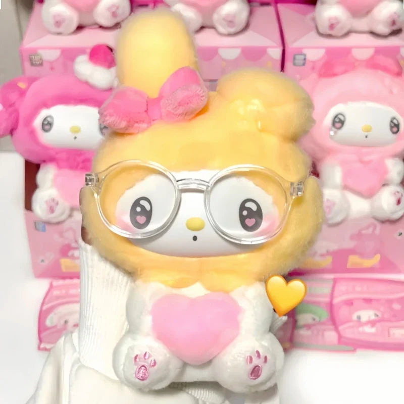 Miniso Top Toy Sanrio My Melody 50th Anniversary Milk Candy Series Plush Keychains Single Blind Box