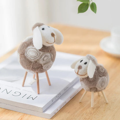 Plush Mini Felt Sheep Stuffed Toy 11-16cm