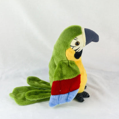 Talking Parrot Toy Mimicry Pet Speaking Plush Toy Green