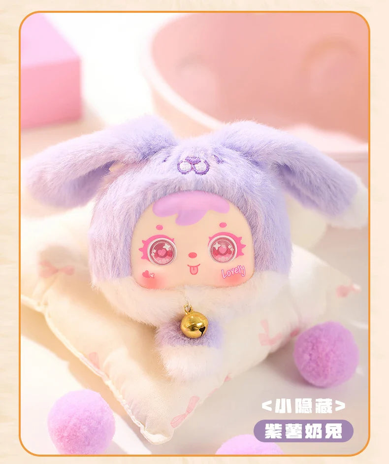 Samuel Mini Fortune Bunny & Baby Animals Blind Box - Cute Vinyl Plush Doll Bag Charm Set, Adorable Girl's Gift Collection