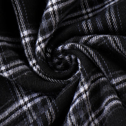 Girls Black Plaid Dress (Age 5-12YRS)