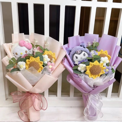 Plush Miss Kitty Stuffed Gift Flower Bouquet
