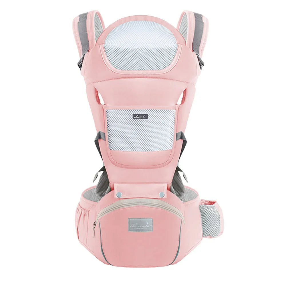Ergonomic Baby Carrier Backpack Hipseat Carrier Pink