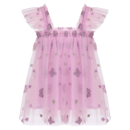 Girls Tulle Ruffled Butterfly Embroidery Dress (Age 12M-6 YRS)