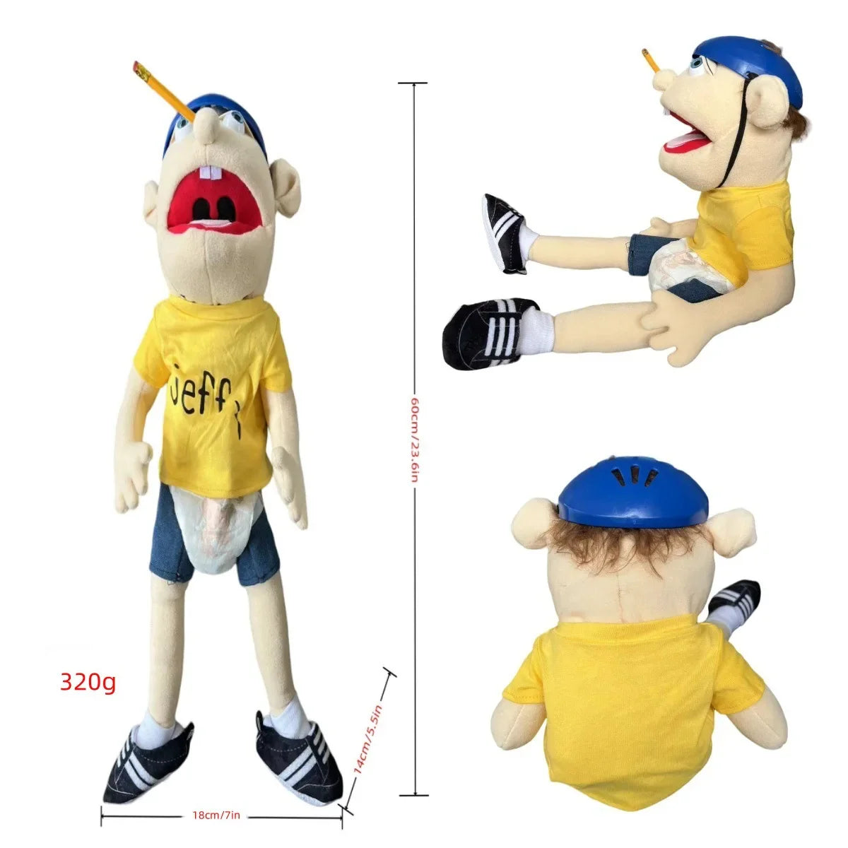 Plush Large Jeffy Boy Stuffed Toy - 60cm