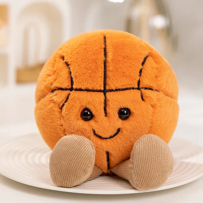 Plush Basketball Football Tennis Baseball Stuffed Toy 10-14cm