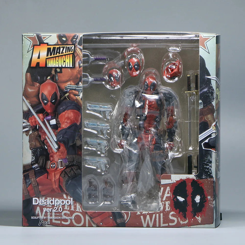 Deadpool 2.0 Grey Action Figure Movable Joints Toy